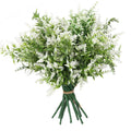 White UV resistant artificial lavender fake flowers for hanging pot patio garden home decor