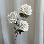 White large artificial rose branch for wedding and home decoration
