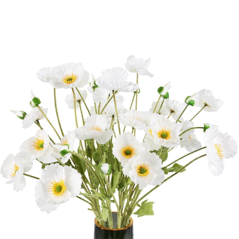 White handmade artificial faux blooms 10pcs for home wedding holiday DIY decor