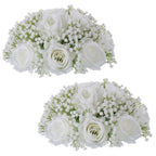 White Rose Flower Ball Centerpieces 2pcs for wedding table party by IPOPU