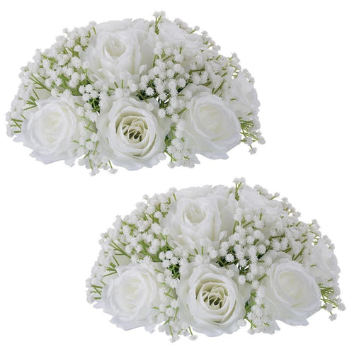 White rose flower ball centerpiece artificial flowers wedding table decor