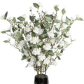 White Cherry Blossom Flowers 6pcs for wedding home decor by IPOPU