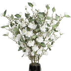 White Cherry Blossom Flowers 6pcs for wedding home decor by IPOPU
