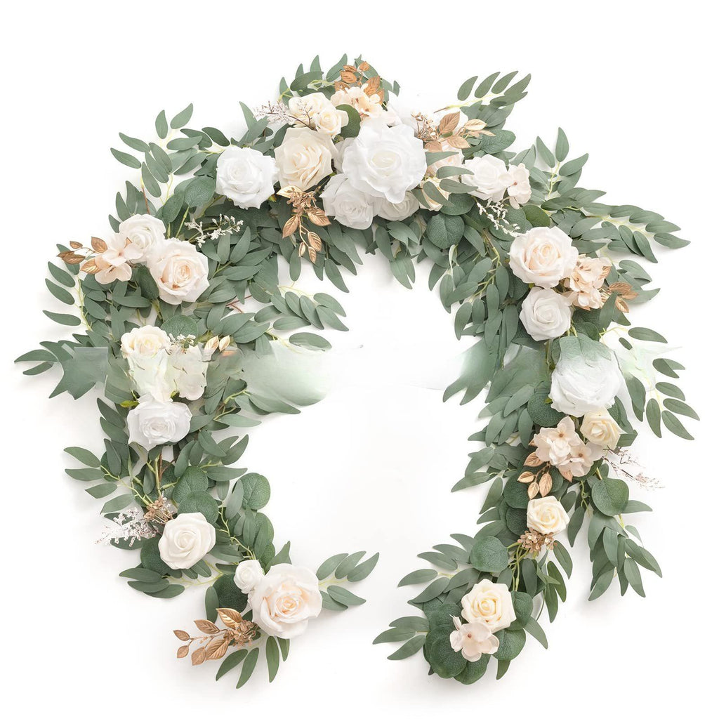 White artificial floral sphere centerpiece for wedding table party home display ornament decor