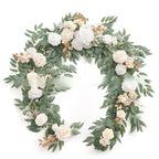 White artificial floral sphere centerpiece for wedding table party home display ornament decor