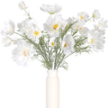 White artificial cosmos daisy flowers 6pcs 30 inch long stem for wedding tall vase party table decor
