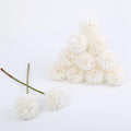 White artificial chrysanthemum ball flowers 6pcs for wedding centerpiece party home decor