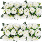 White artificial long rose flower centerpiece 2pcs for wedding reception party dining table decor