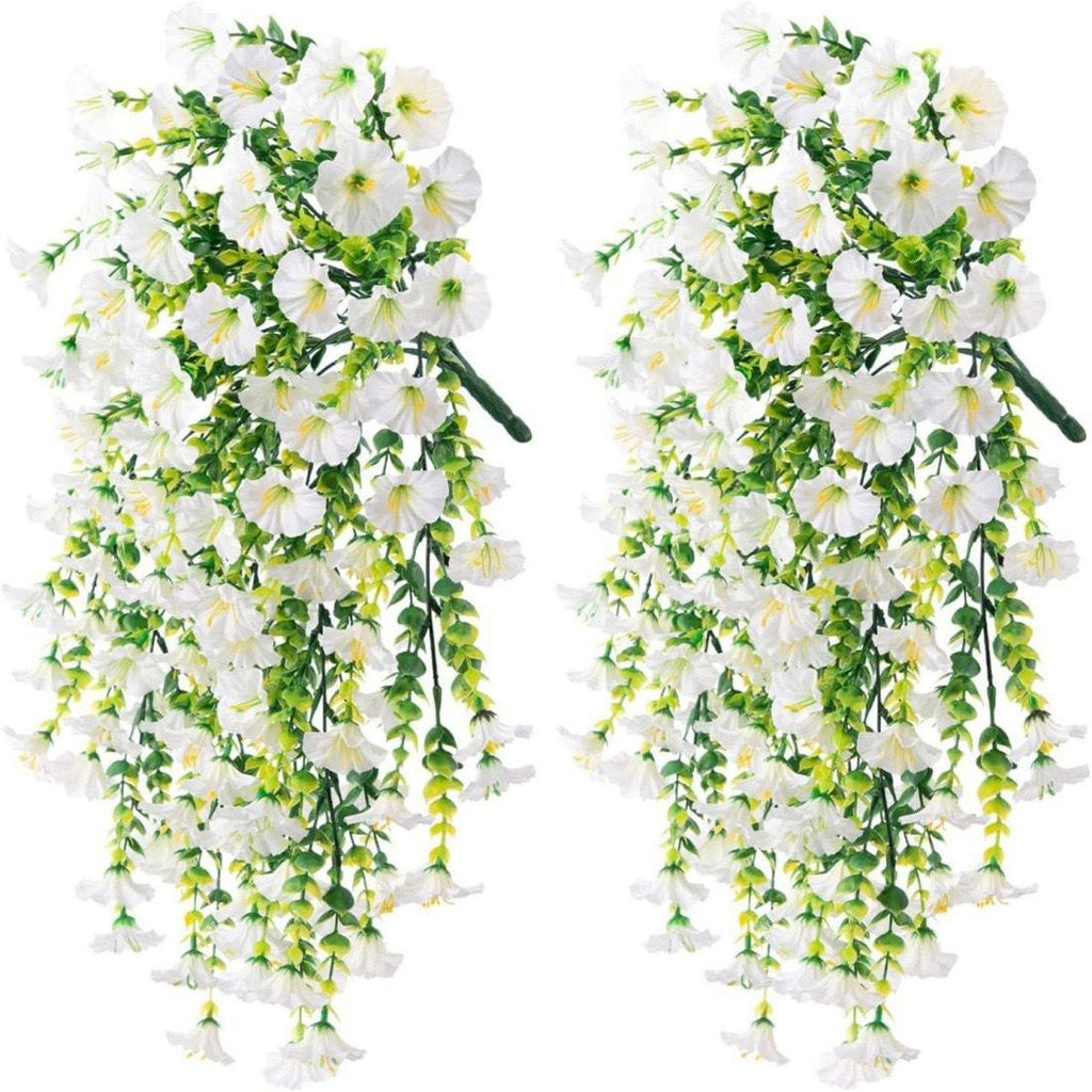 White Eucalyptus & Morning Glory Wall Hanging for home porch garden by IPOPU