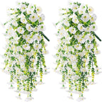 White Eucalyptus & Morning Glory Wall Hanging for home porch garden by IPOPU