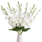 White faux butterfly orchid real touch silk flowers 10 blooms double branch for wedding home decor