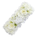 White artificial orchid hydrangea flower wall panel set of 2 for wedding backdrop
