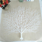 White Peacock And Coral Branch Decor for modern wedding decor by IPOPU