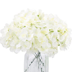 White real touch faux hydrangea flowers 10pcs with stems for wedding home party decor