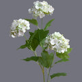 White faux hydrangea blooms 5pcs artificial flowers for home office wedding party decor