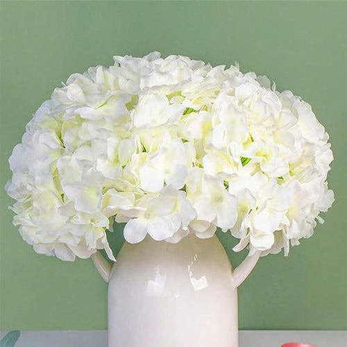 White artificial hydrangea 10pcs luxury DIY flowers for wedding party home decoration
