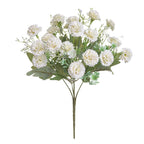 White bulk carnation artificial flowers with stems for wedding home hotel outdoor decor