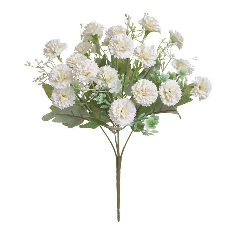 White bulk carnation artificial flowers with stems for wedding home hotel outdoor decor