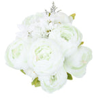 White Vintage Peonies and Hydrangeas Bouquet for wedding bridal cente by IPOPU