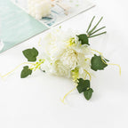 White artificial flowers 2 bouquets set for DIY wedding party home decor baby shower