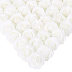 White artificial stemless foam rose heads 200pcs for wedding DIY party home decor