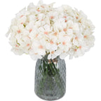 White artificial hydrangea bouquet 4 packs 28 stems for wedding centerpiece baby shower home decor