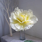 Yellow large artificial chiffon peony flower for wedding and party decoration