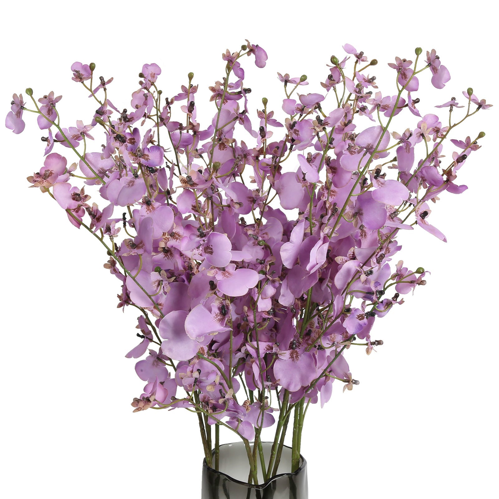 10Pcs Orchids Artificial Flowers,(Each 37'') Fake Orchid Artificial Orchids Long Stem Artificial Flowers Fake Silk Flowers for Indoor Outdoor Wedding Home Office Decoration