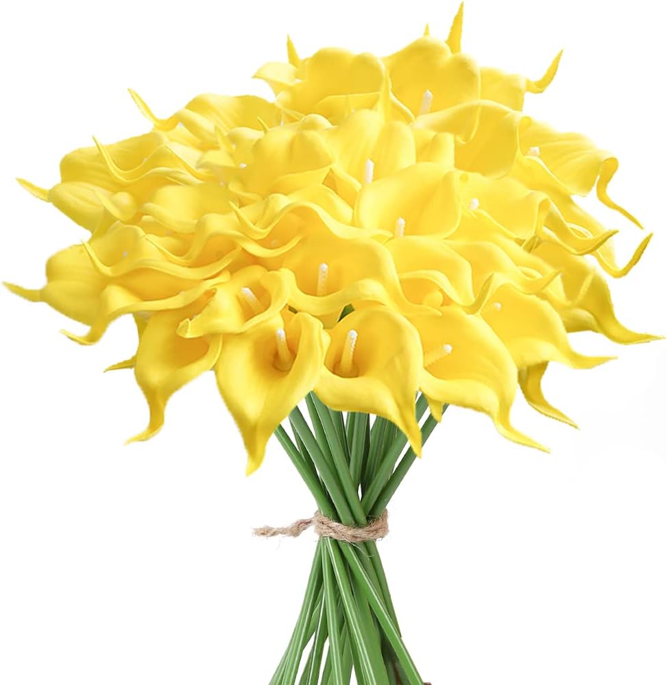 24PCS Artificial Flowers Fake Calla Lily Flowers
