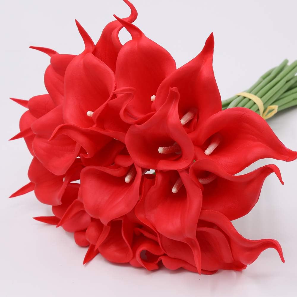 24PCS Artificial Flowers Fake Calla Lily Flowers