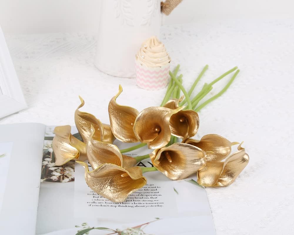 24PCS Artificial Flowers Fake Calla Lily Flowers