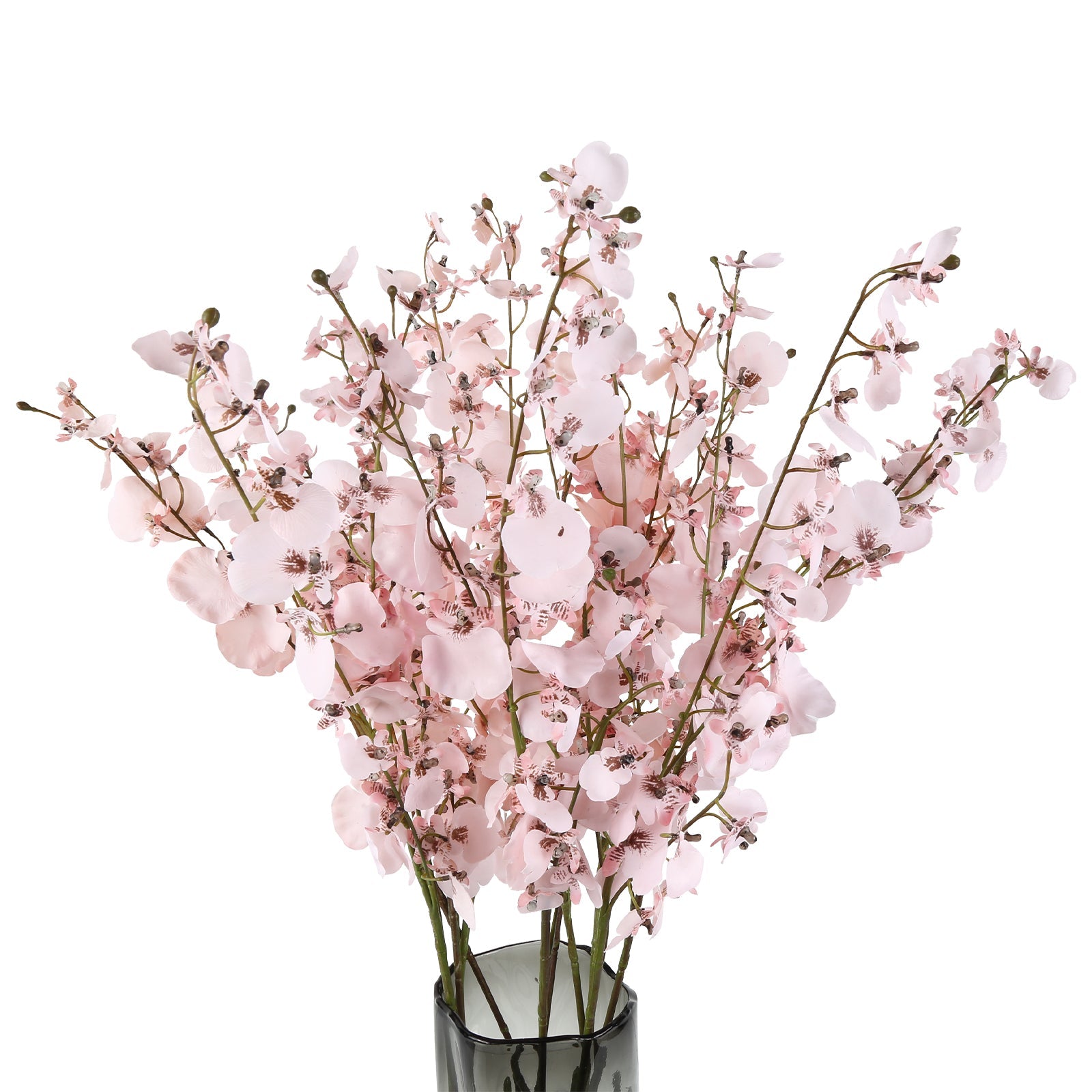 10Pcs Orchids Artificial Flowers,(Each 37'') Fake Orchid Artificial Orchids Long Stem Artificial Flowers Fake Silk Flowers for Indoor Outdoor Wedding Home Office Decoration