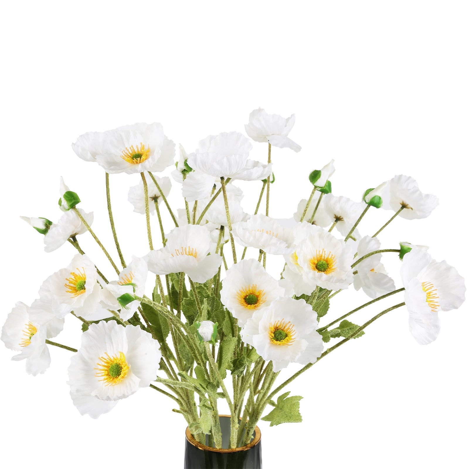 10Pcs Artificial Poppy Silk Flowers for Home Decor, Pink Poppy Flowers Artificial Faux Poppy Flower Stems Silk Flowers for Home Decor Bouquet Wedding Party Table Centerpiece Arrangement(Pink)