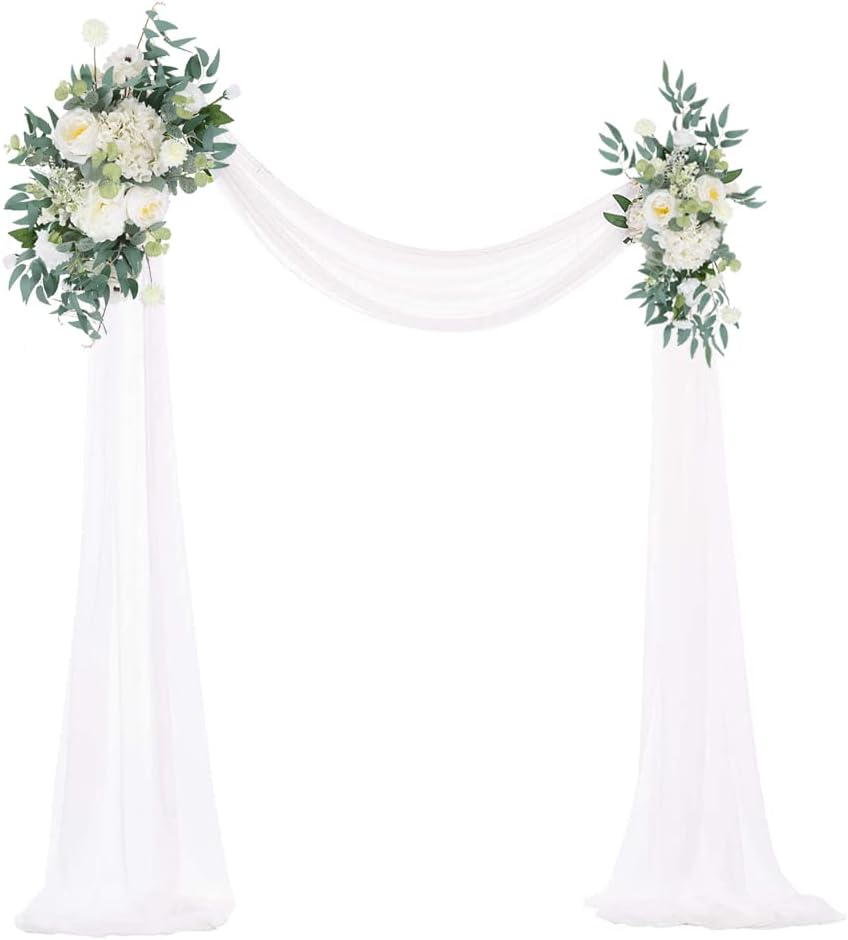 2 Pcs Wedding Arch Artificial Flowers
