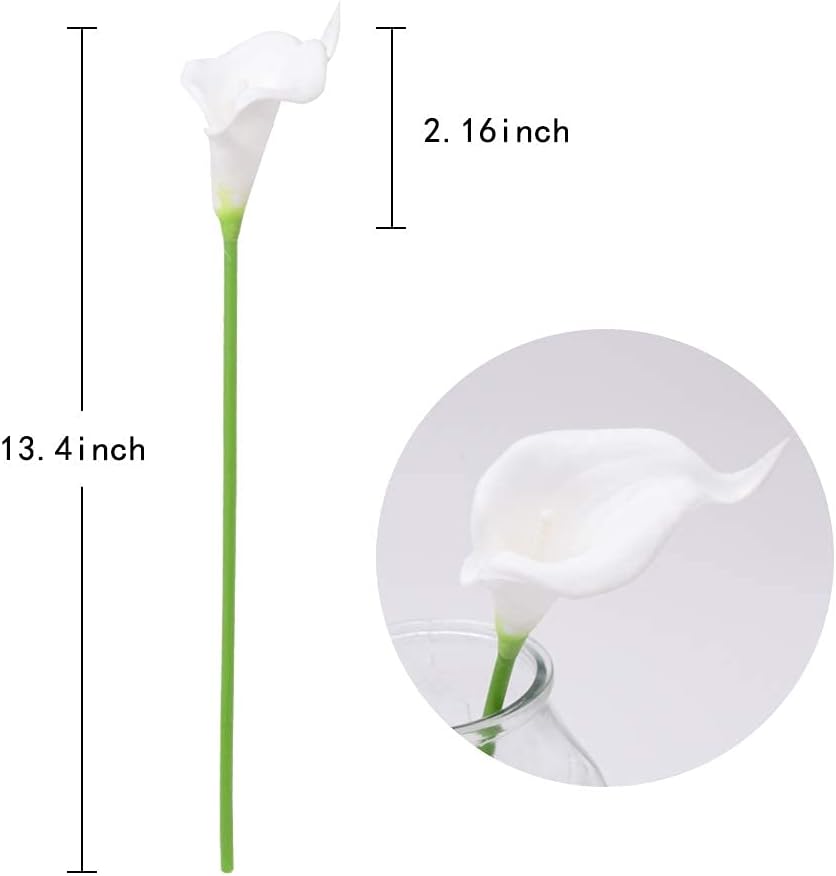 24PCS Artificial Flowers Fake Calla Lily Flowers