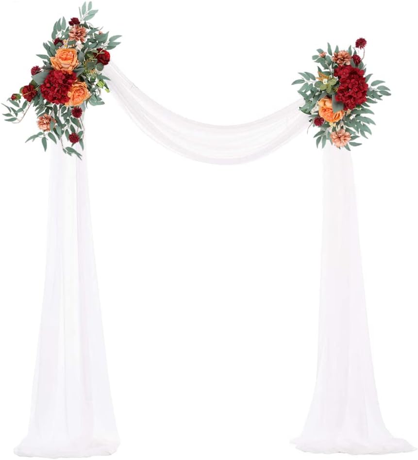 2 Pcs Wedding Arch Artificial Flowers
