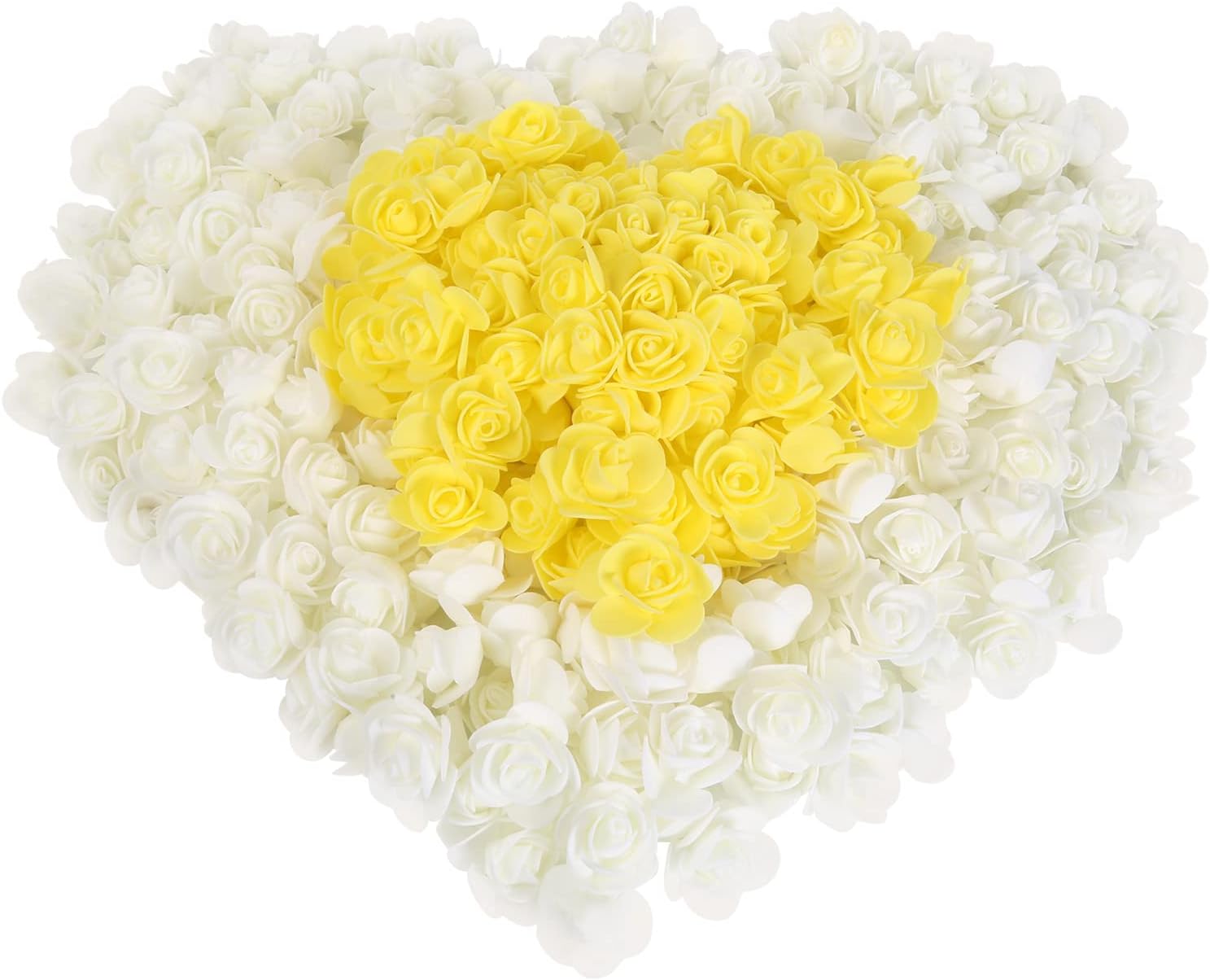 500pcs Mini Roses for Crafts Burgundy Flowers with Small White Roses Foam Flowers Fake Flower Heads