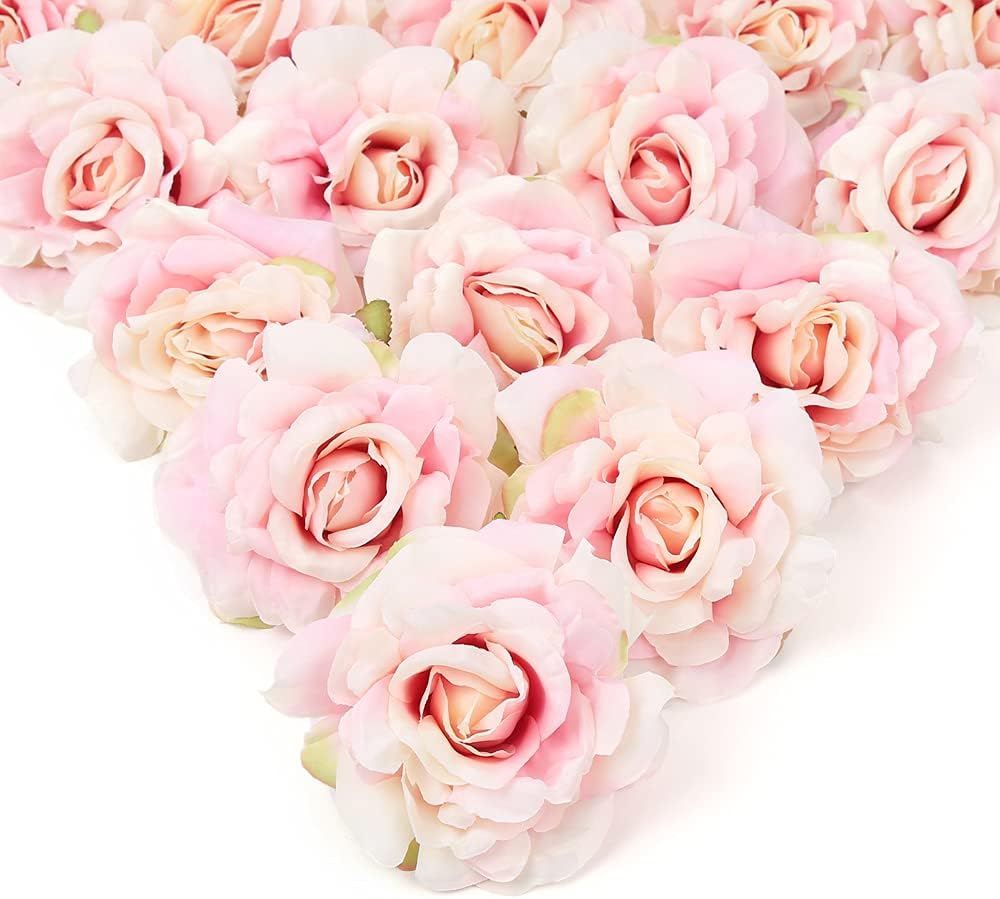 4.3inch 20pcs Artificial Rose Flowers Heads