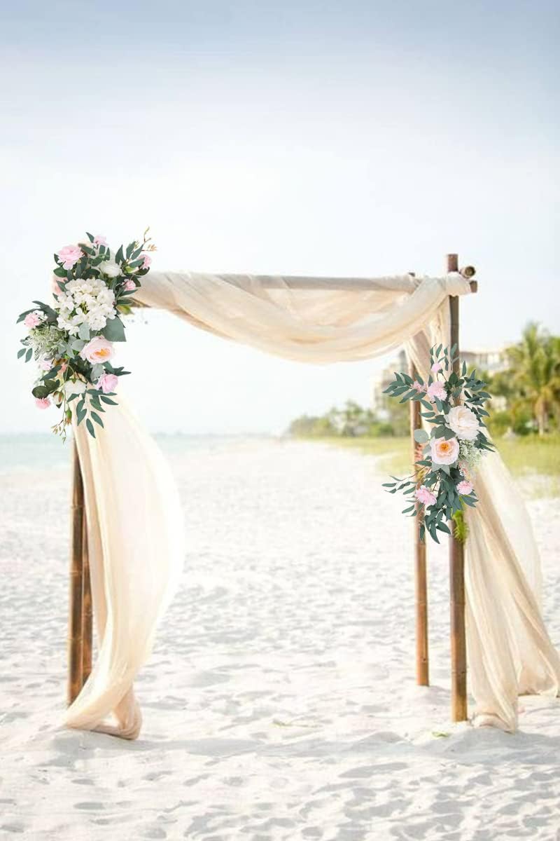 2 Pcs Wedding Arch Artificial Flowers