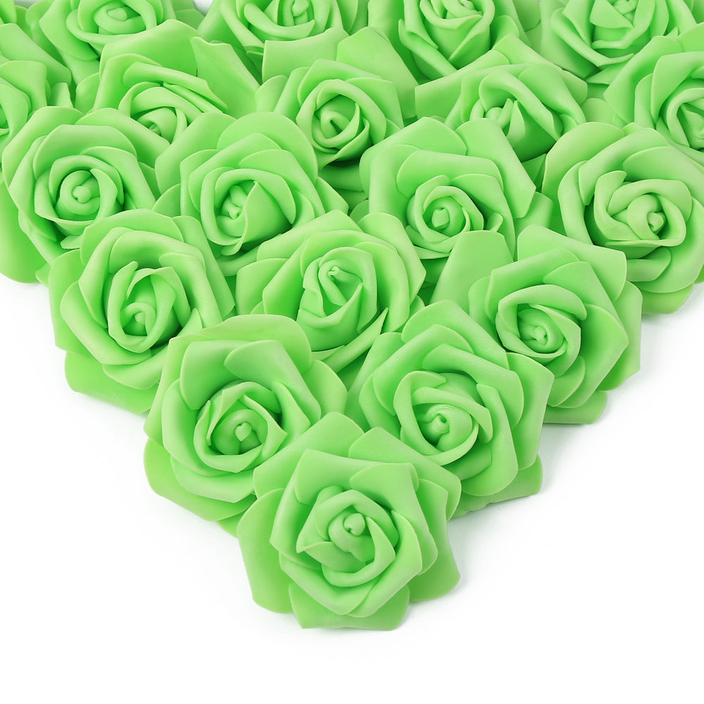 100 Pack Red Foam Roses, 3 Inch Stemless Artificial Flowers for Crafts, Wall Decorations, Wedding Receptions, Bridal Shower, Faux Bouquets, Spring Decor, and DIY Projects
