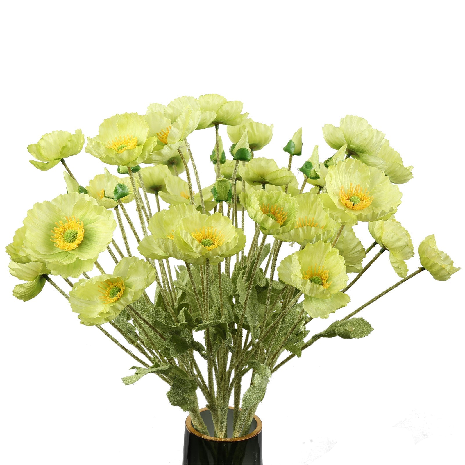 10Pcs Artificial Poppy Silk Flowers for Home Decor, Pink Poppy Flowers Artificial Faux Poppy Flower Stems Silk Flowers for Home Decor Bouquet Wedding Party Table Centerpiece Arrangement(Pink)