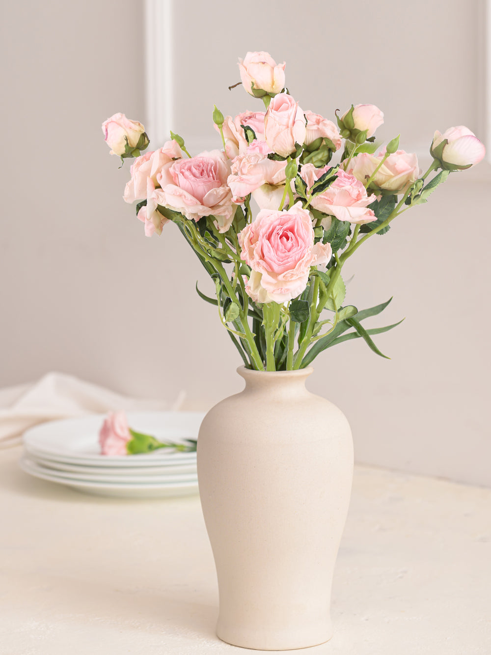 1PC Artificial Flower Focal Edge Rose Silk Decoracion Fake Flower