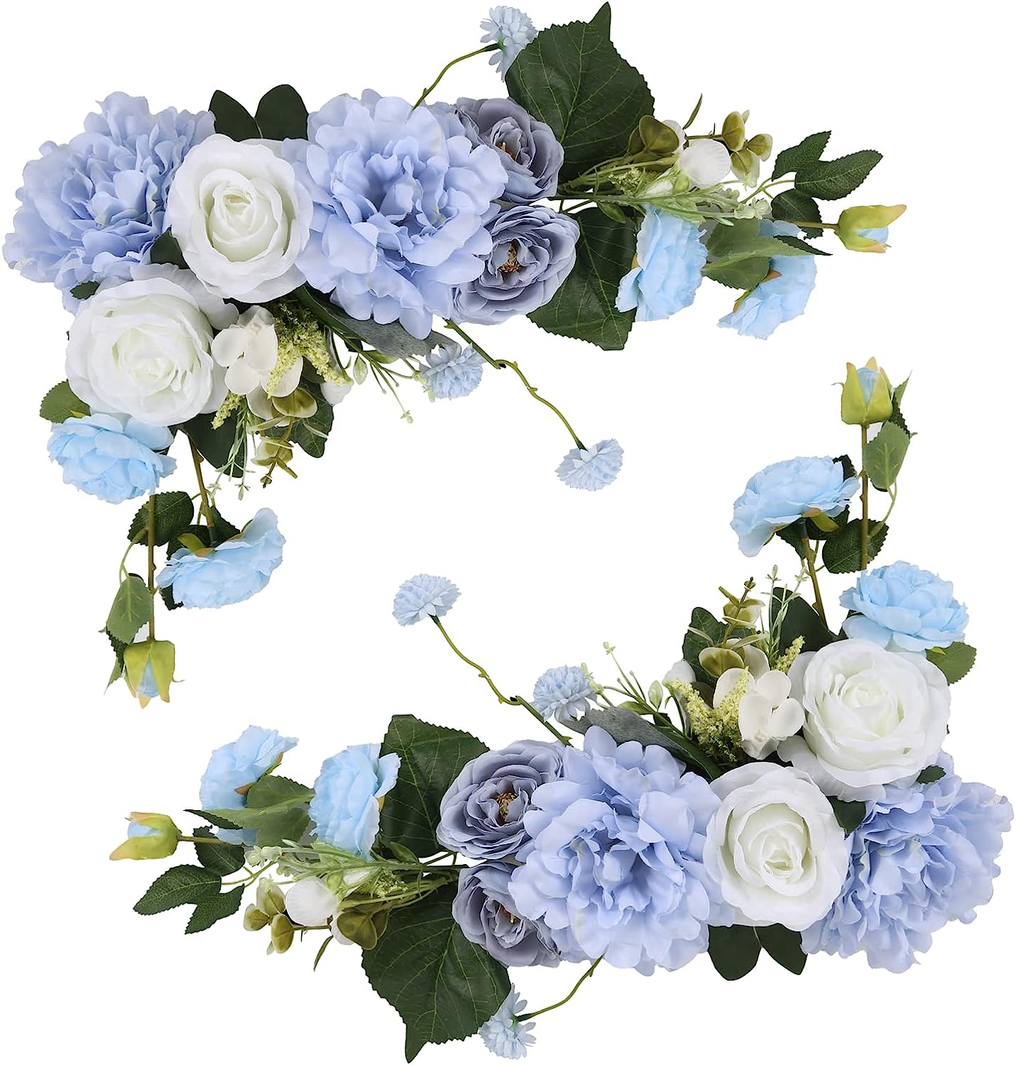 2pcs Floral Swags White Flowers  Fake Roses Combo Silk Peony for Wedding Decorations