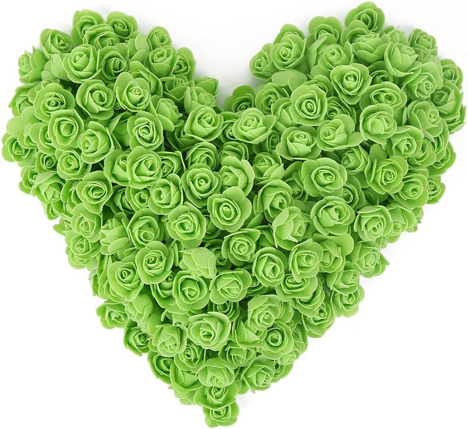 500pcs Burgundy Mini Foam Rose Heads, Artificial Foam Flower Bulk Fake Flower