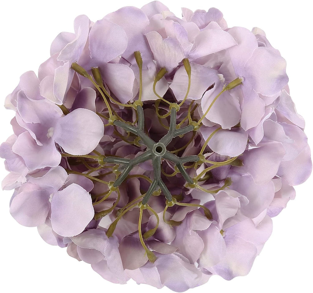 10pcs Hydrangea Artificial Flowers, Fake Purple Hydrangea Silk Flowers