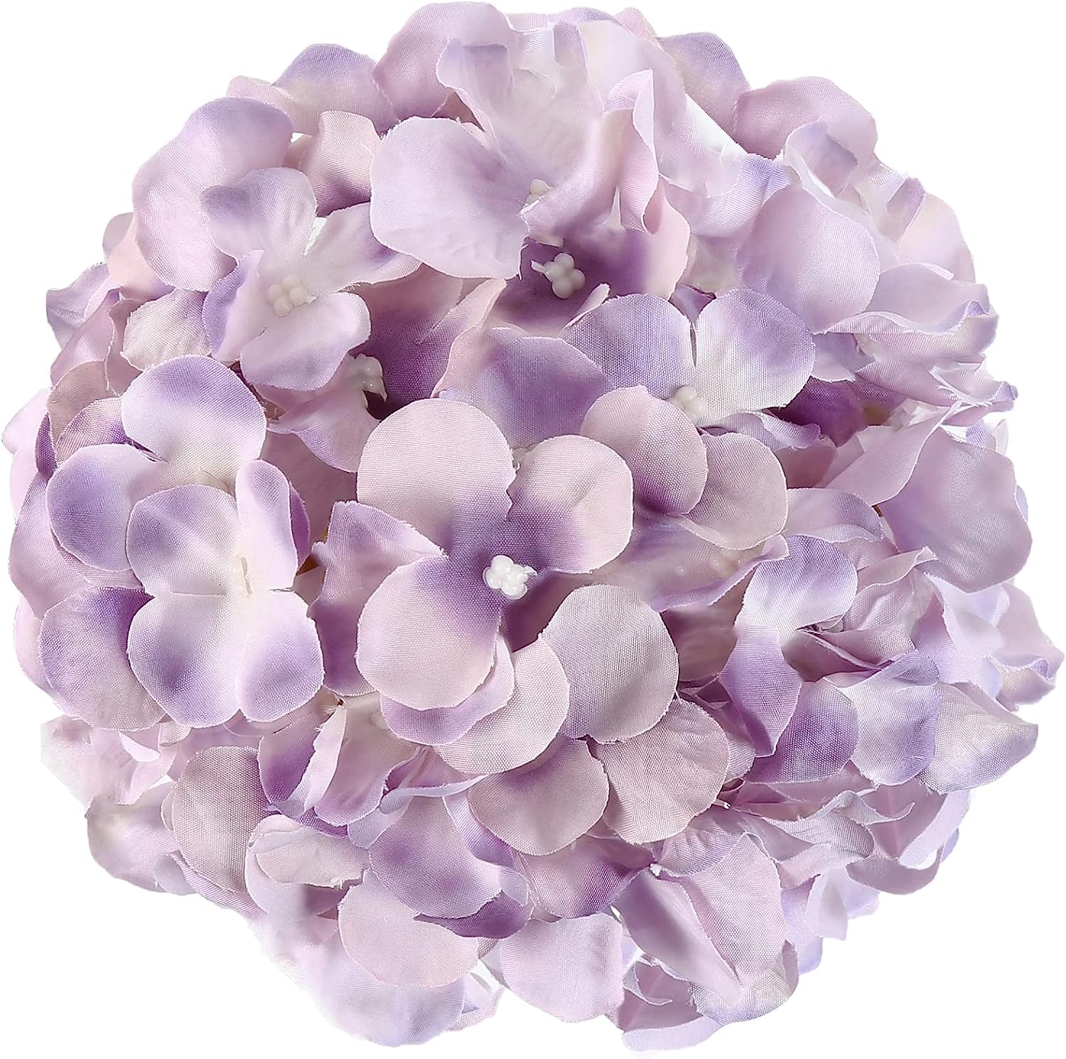 10pcs Hydrangea Artificial Flowers, Fake Purple Hydrangea Silk Flowers