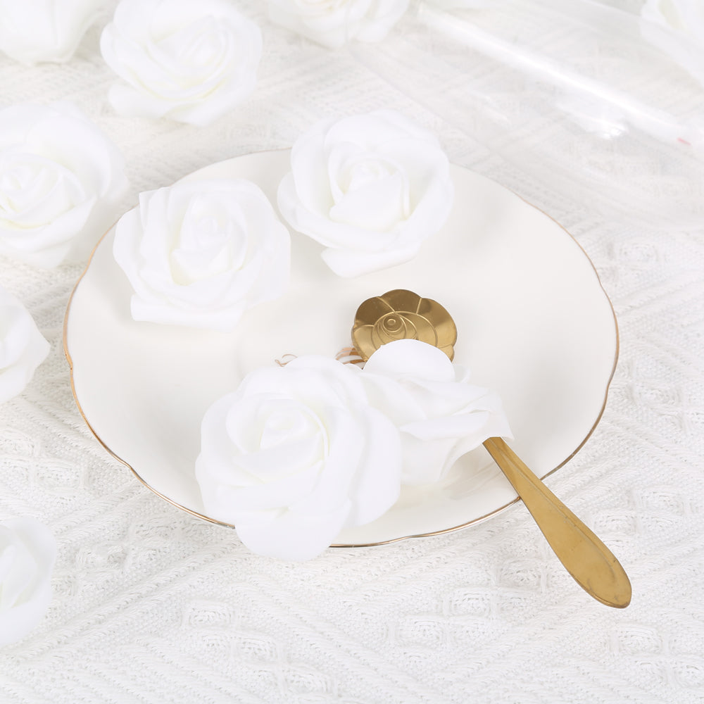 200 Pack Artificial Rose Heads Bulk Real Looking Faux Roses Foam Rose Heads Mini Fake Rose