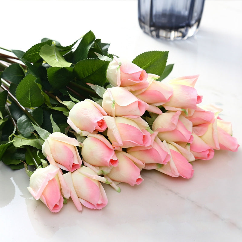 10pcs/Lot Silk Rose Artificial Flowers Real Touch Rose Flowers for New Year Home Wedding Decoration Party Birthday Gift