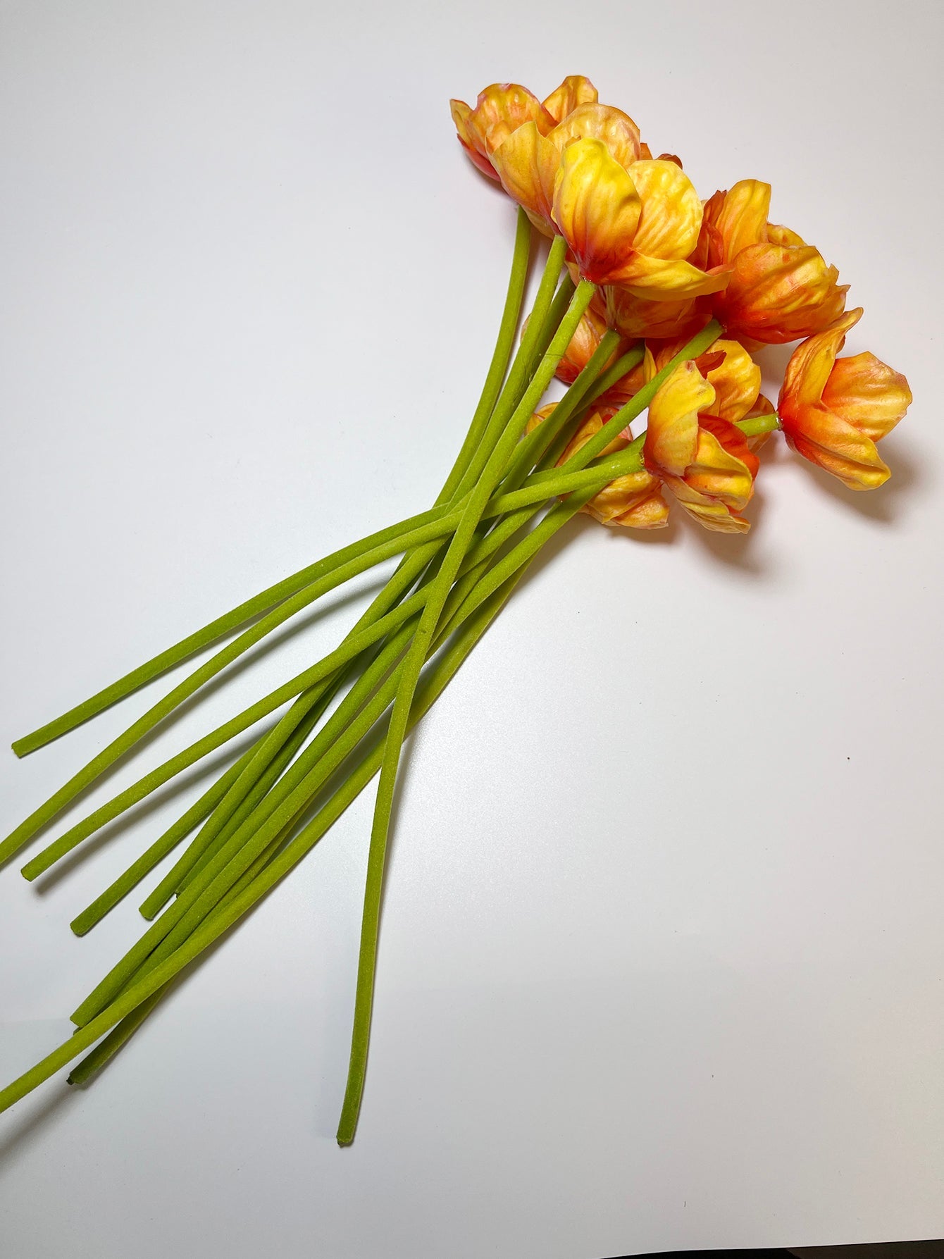 6 Pcs Artificial Poppies, 13'' Realistic Latex Poppy Flocking Long Stem Flowers