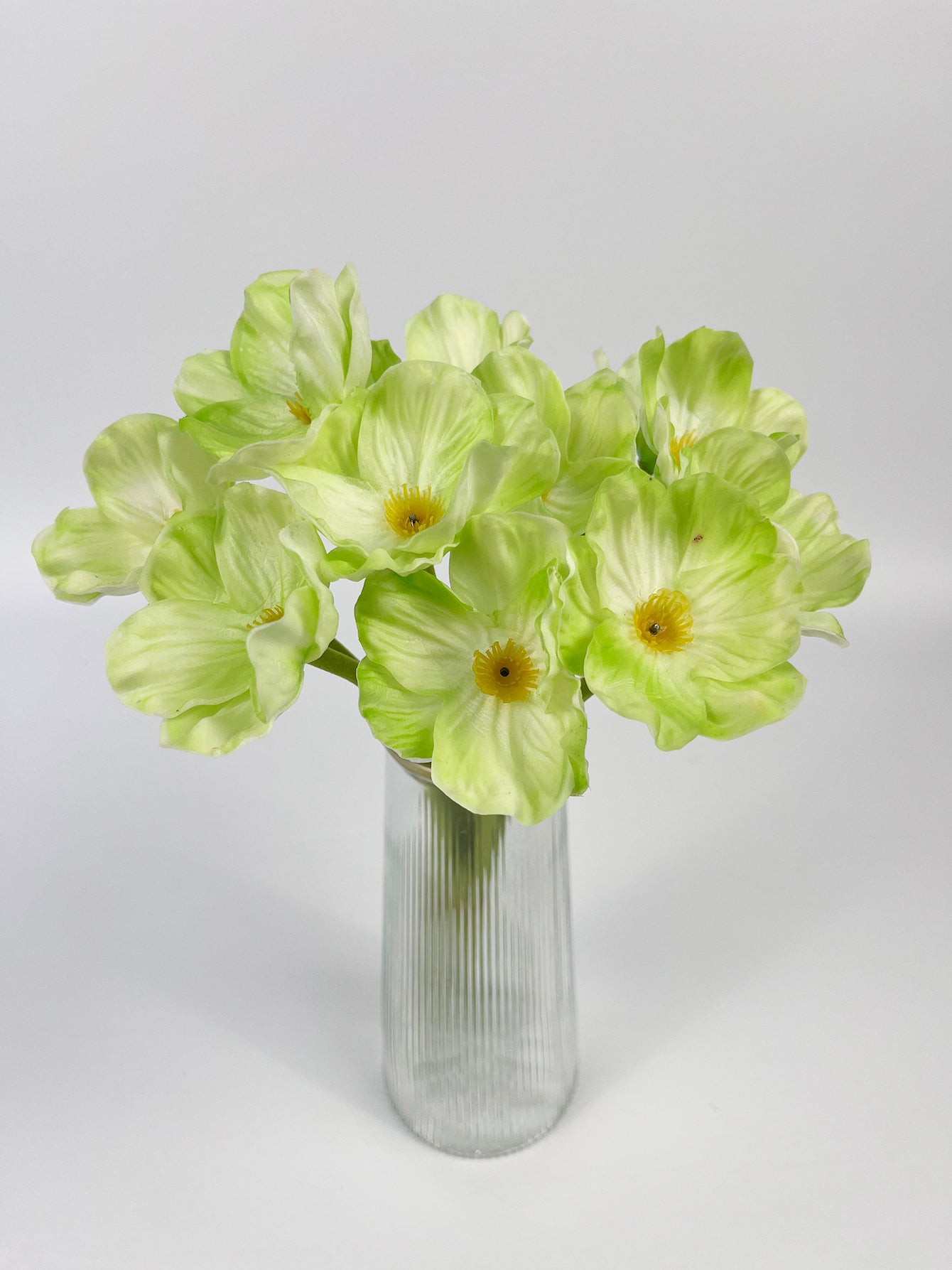 6 Pcs Artificial Poppies, 13'' Realistic Latex Poppy Flocking Long Stem Flowers